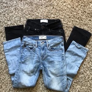 2 pair of Abercrombie jeans 9/10